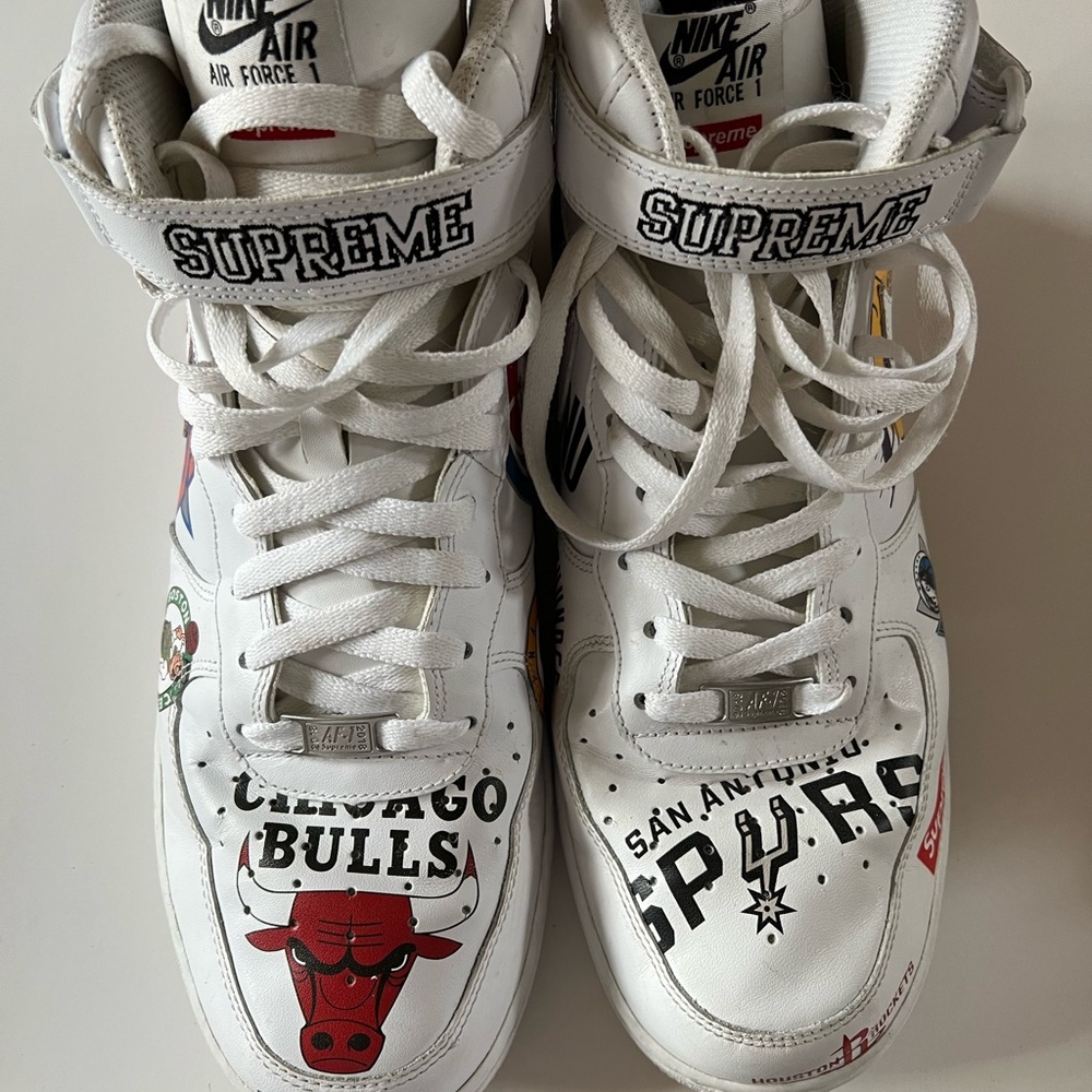 Supreme Nike NBA Air Force 1 Mids White 13